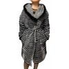 GALEA WOMENS DOUBLE-SIDED MINK-REX FUR GREY-BLACK