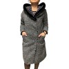 GALEA WOMENS DOUBLE-SIDED MINK-REX FUR GREY-BLACK