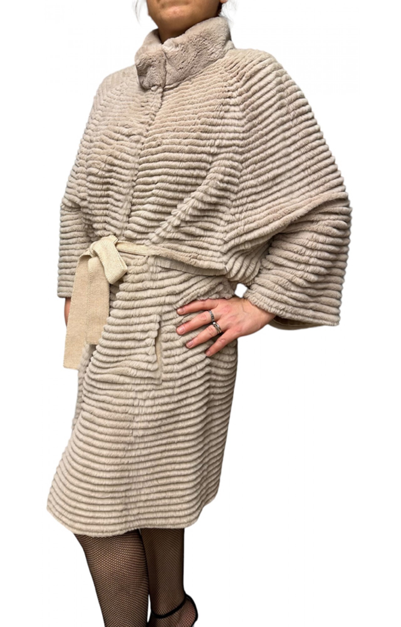 JENA BEIGE REX FUR WOMEN
