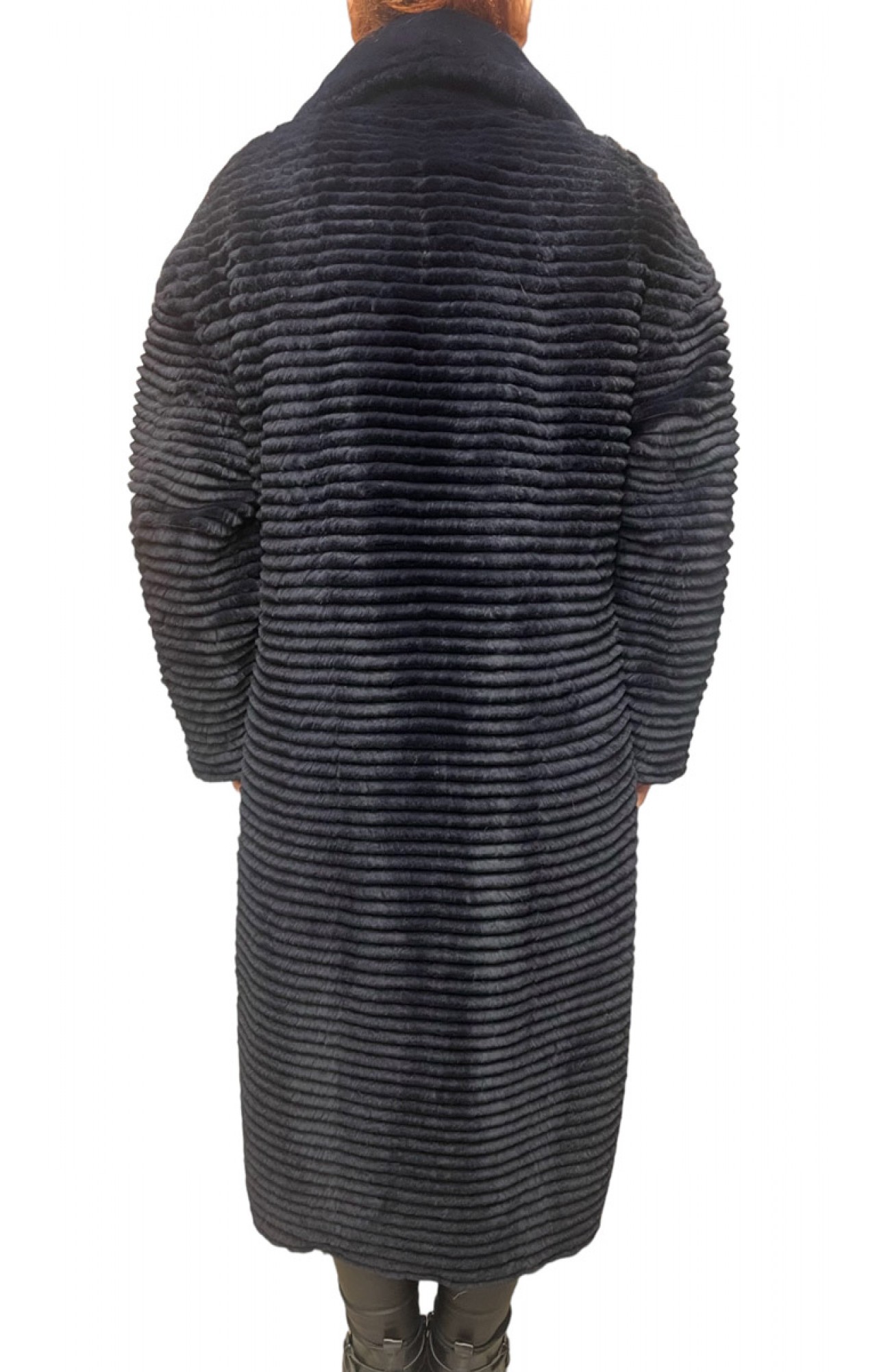 KATE WOMENS REX FUR DOUBLE SIDE BLACK