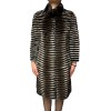 LAVENDER WOMENS MINK-REX FUR BLACK-BROWN