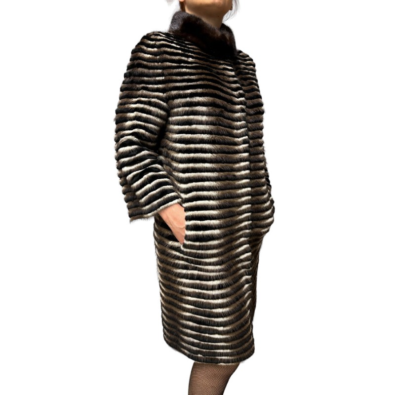 LAVENDER ΓΥΝΑΙΚΕΙΑ ΓΟΥΝΑ MINK-REX ΜΑΥΡΟ-ΚΑΦΕ