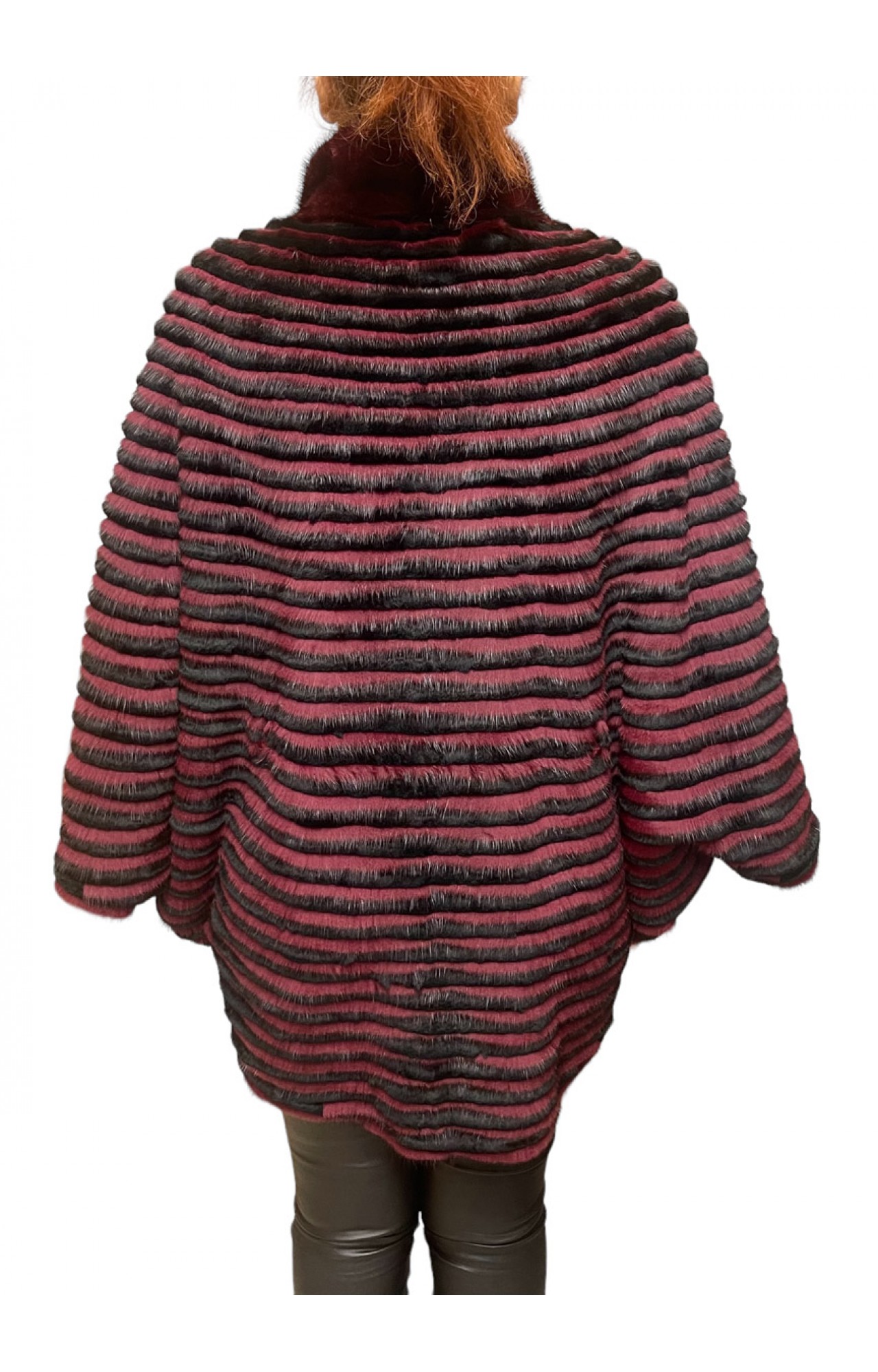 LEXIE WOMENS REX-MINK BORDEAUX FUR