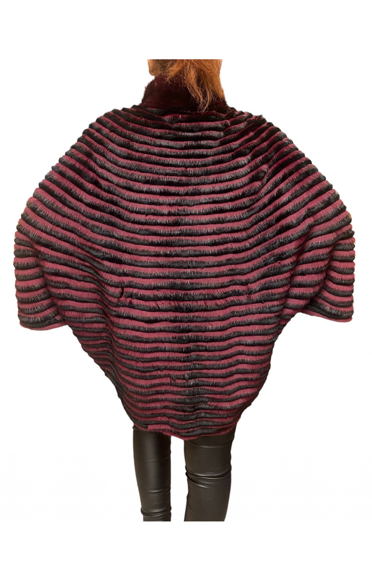 LEXIE WOMENS REX-MINK BORDEAUX FUR