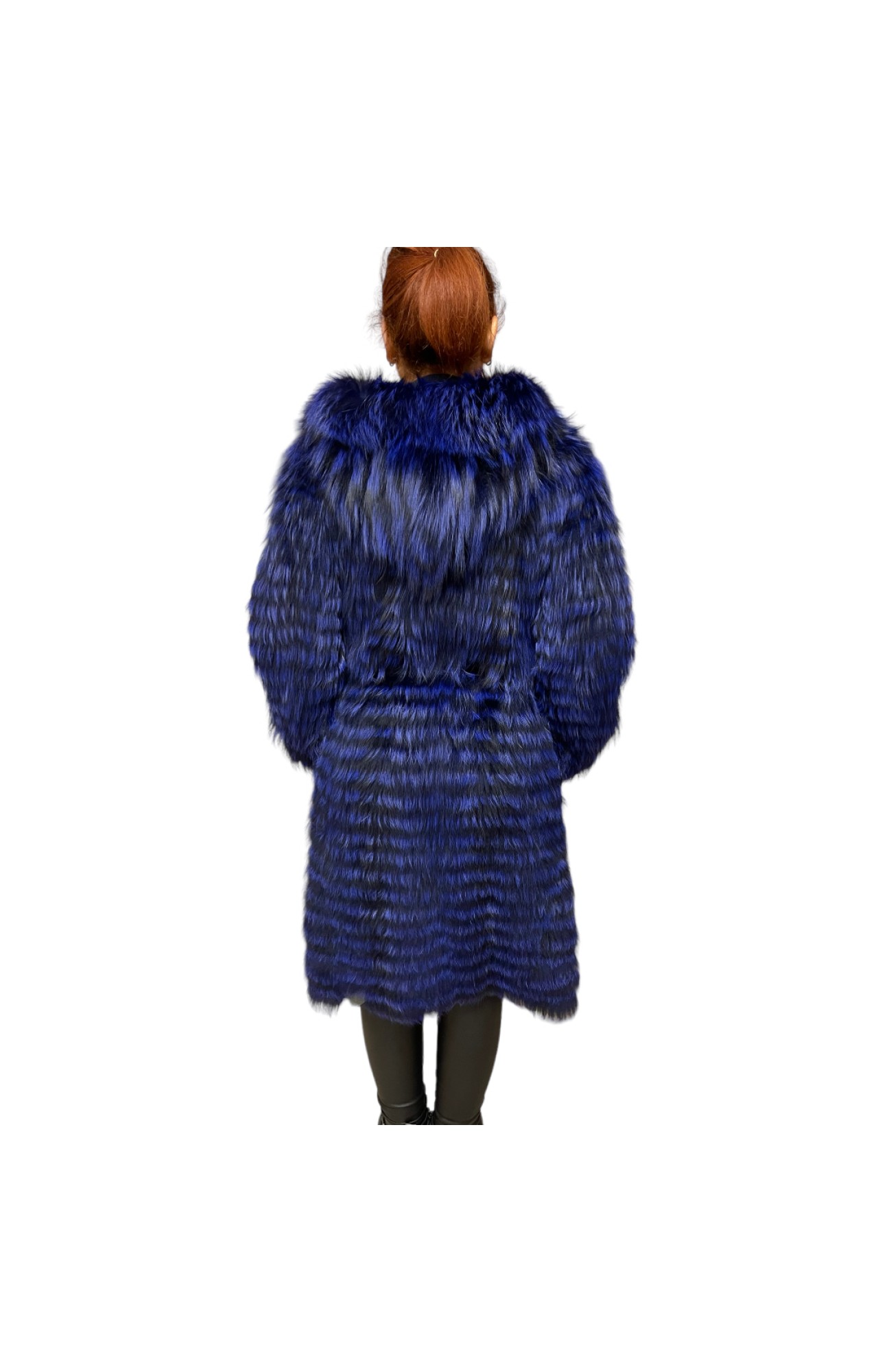 MARIA WOMENS FOX FUR BLUE