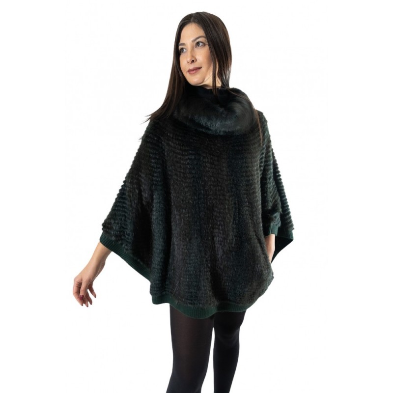 1005D ΠΡΑΣΙΝΟ ΓΥΝΑΙΚΕΙΟ ΠΟΝΤΣΟ MINK