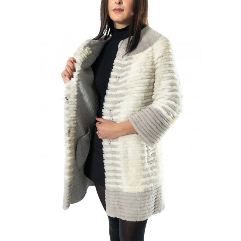 1136A ΓΟΥΝΑ ΓΥΝΑΙΚΕΙΑ  REX ΛΕΥΚΟ-ΓΚΡΙ