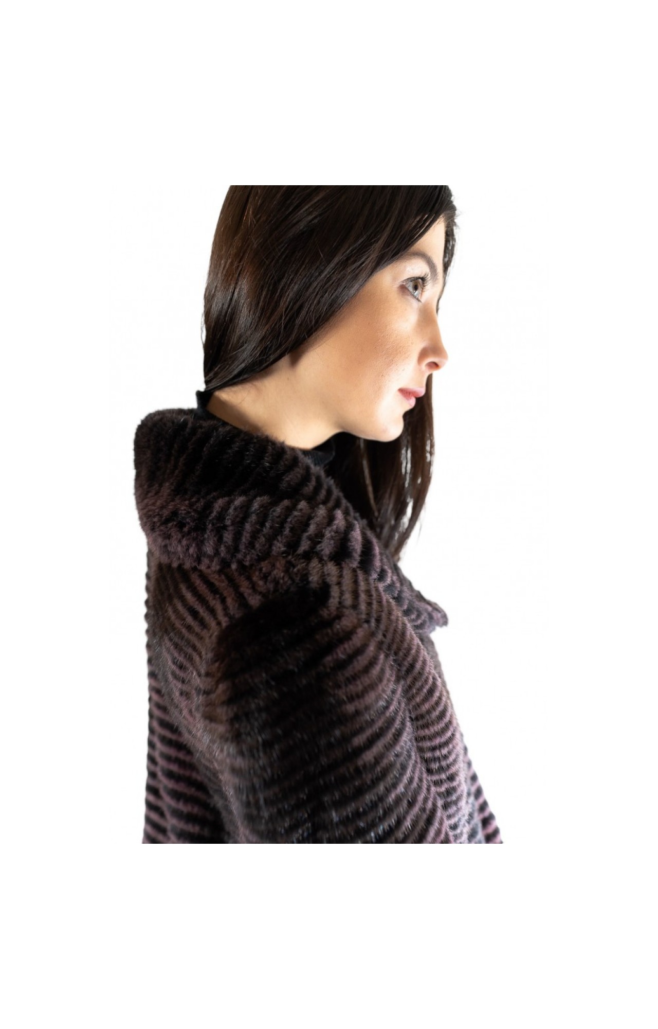 1220C BROWN WOMENS MINK FUR