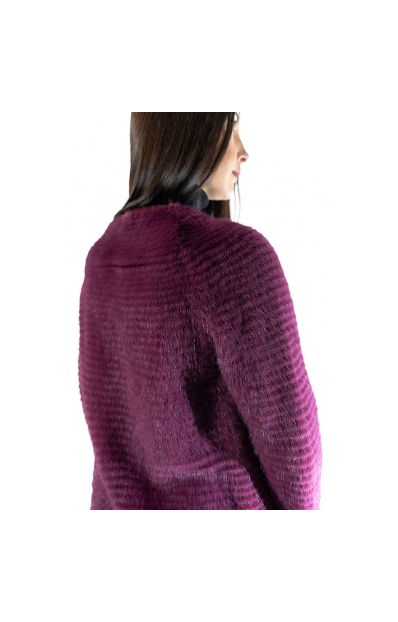 MILOS WOMENS JACKET NATURAL FUR MINK PURLE