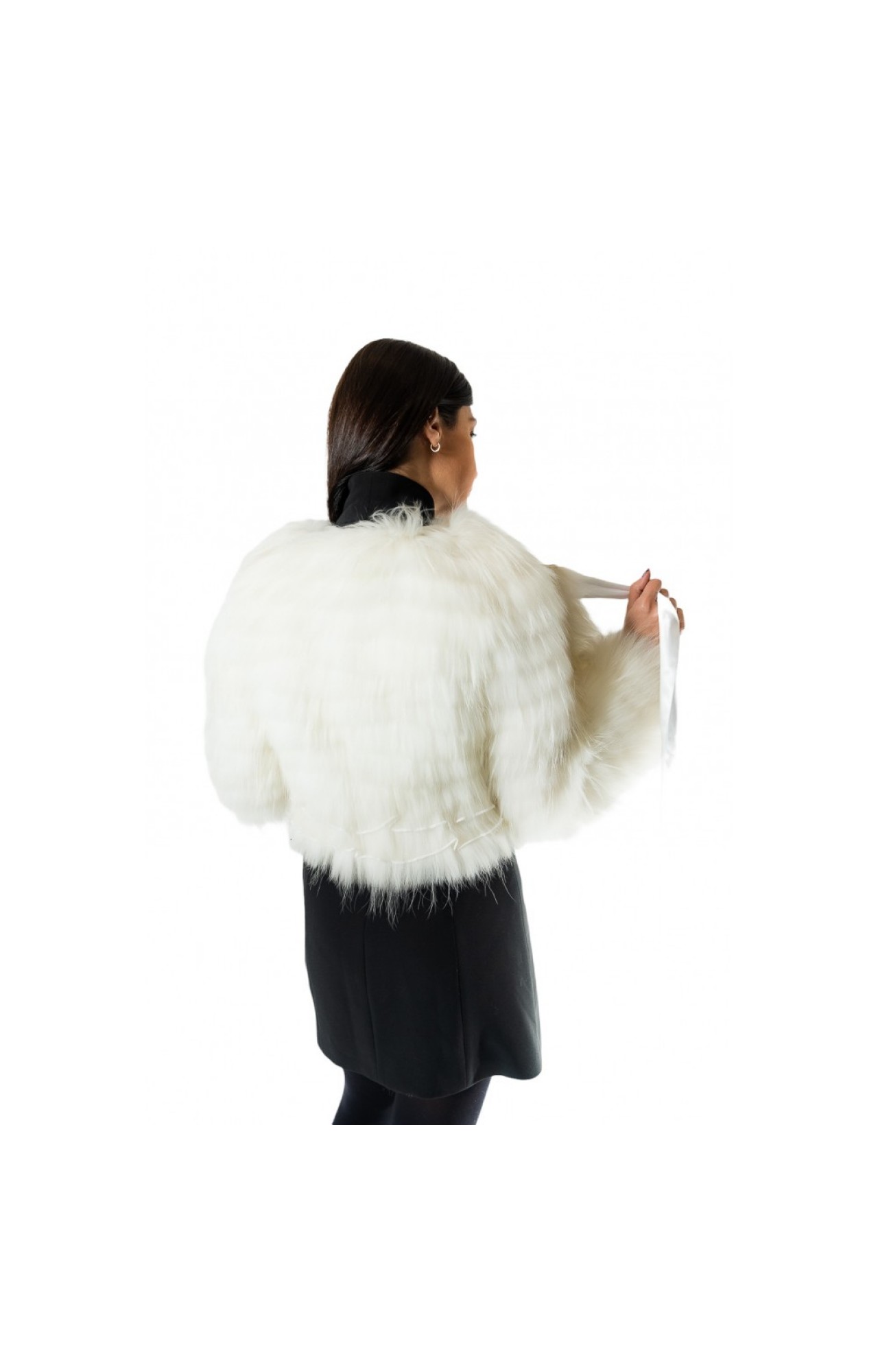 U-057 WOMENS FOX FUR WHITE