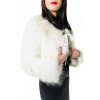 U-057 WOMENS FOX FUR WHITE