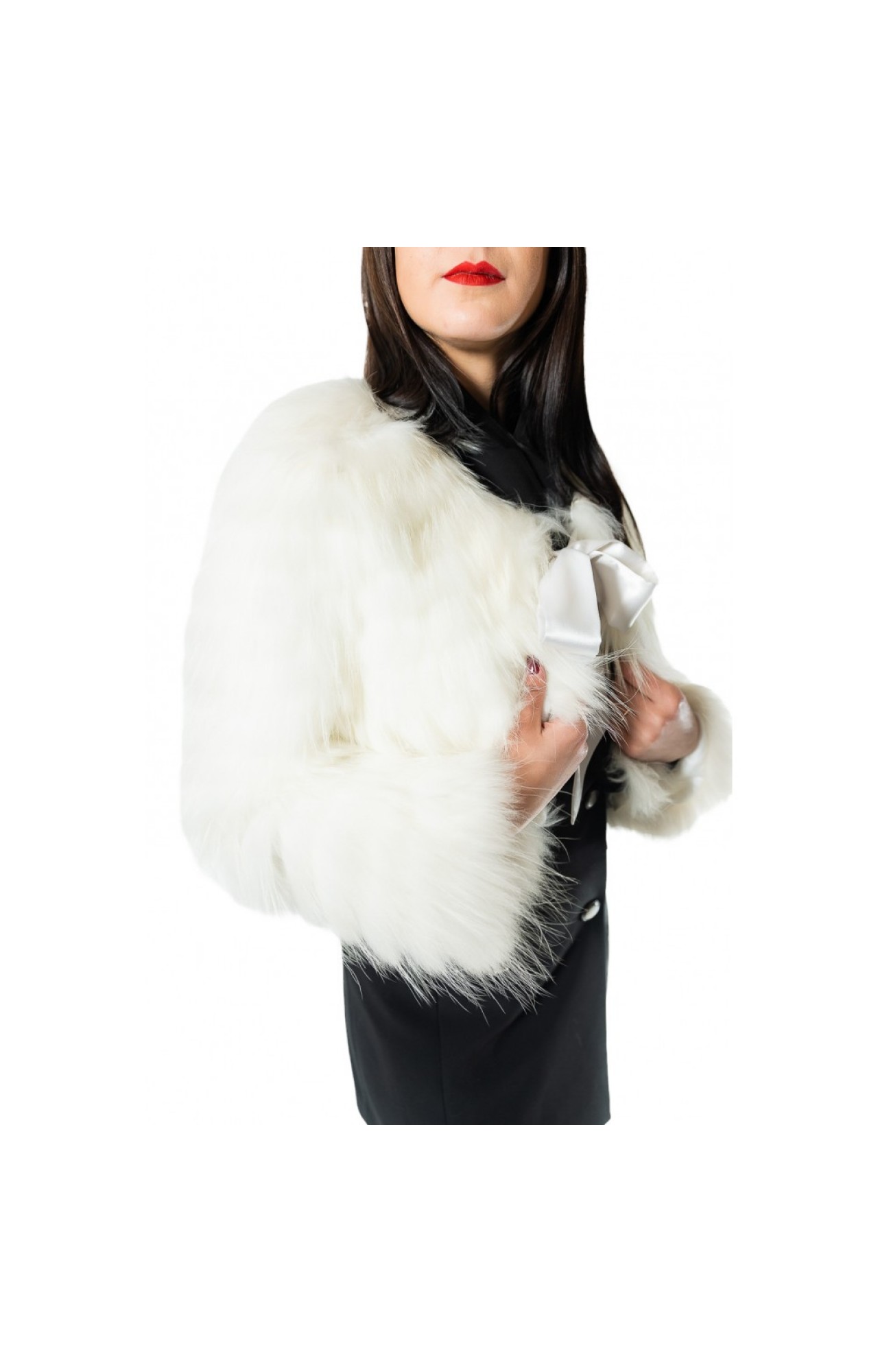 U-057 WOMENS FOX FUR WHITE
