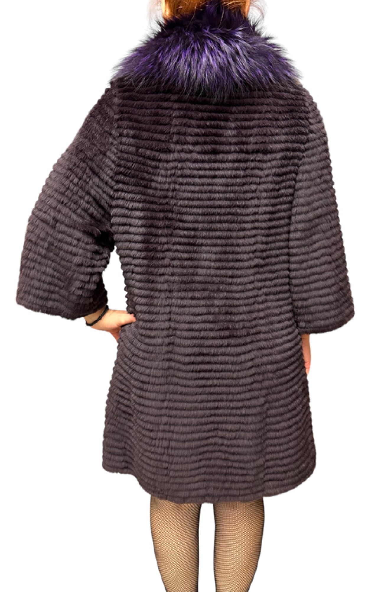 MIKA WOMENS PURPLE REX FUR