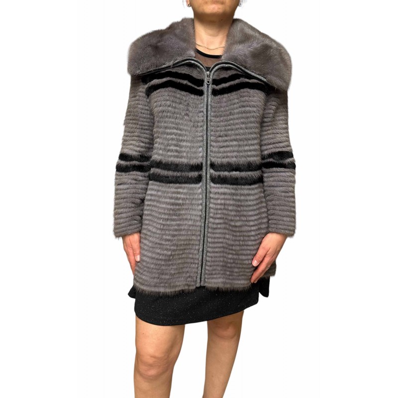 RIGA ΓΥΝΑΙΚΕΙΑ ΓΟΥΝΑ MINK ΓΚΡΙ