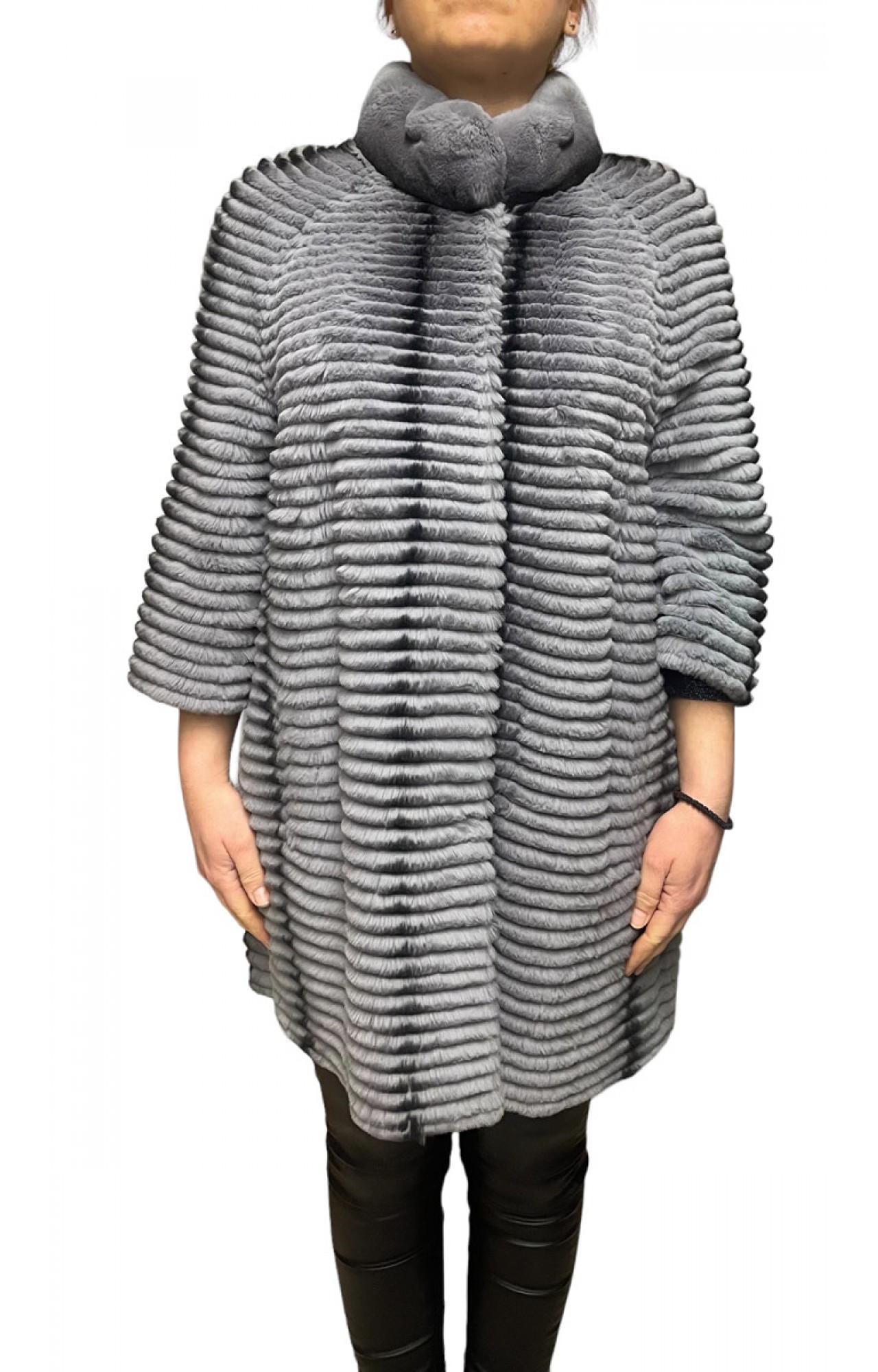 ROMINA WOMENS REX FUR GREY