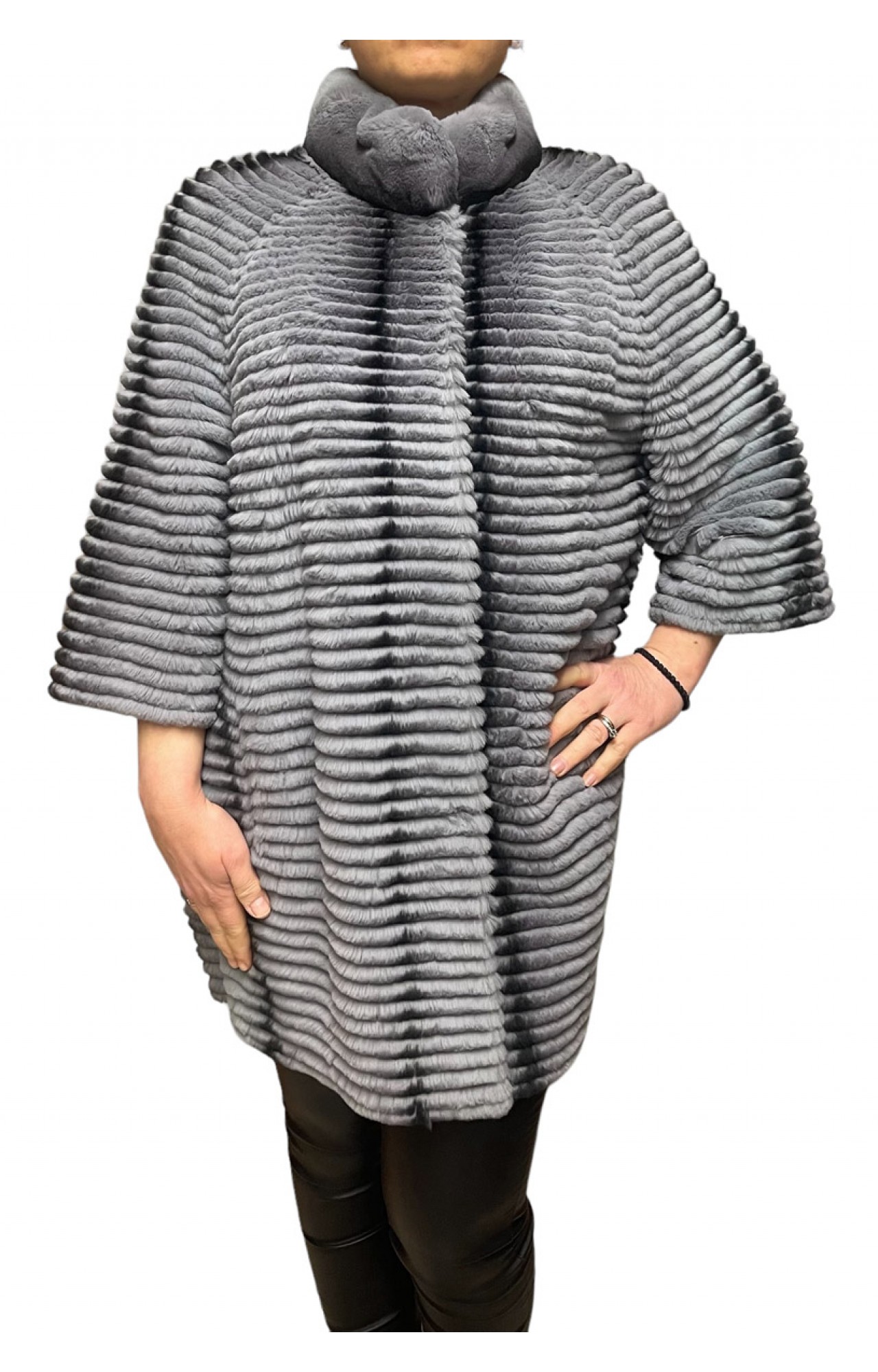 ROMINA WOMENS REX FUR GREY