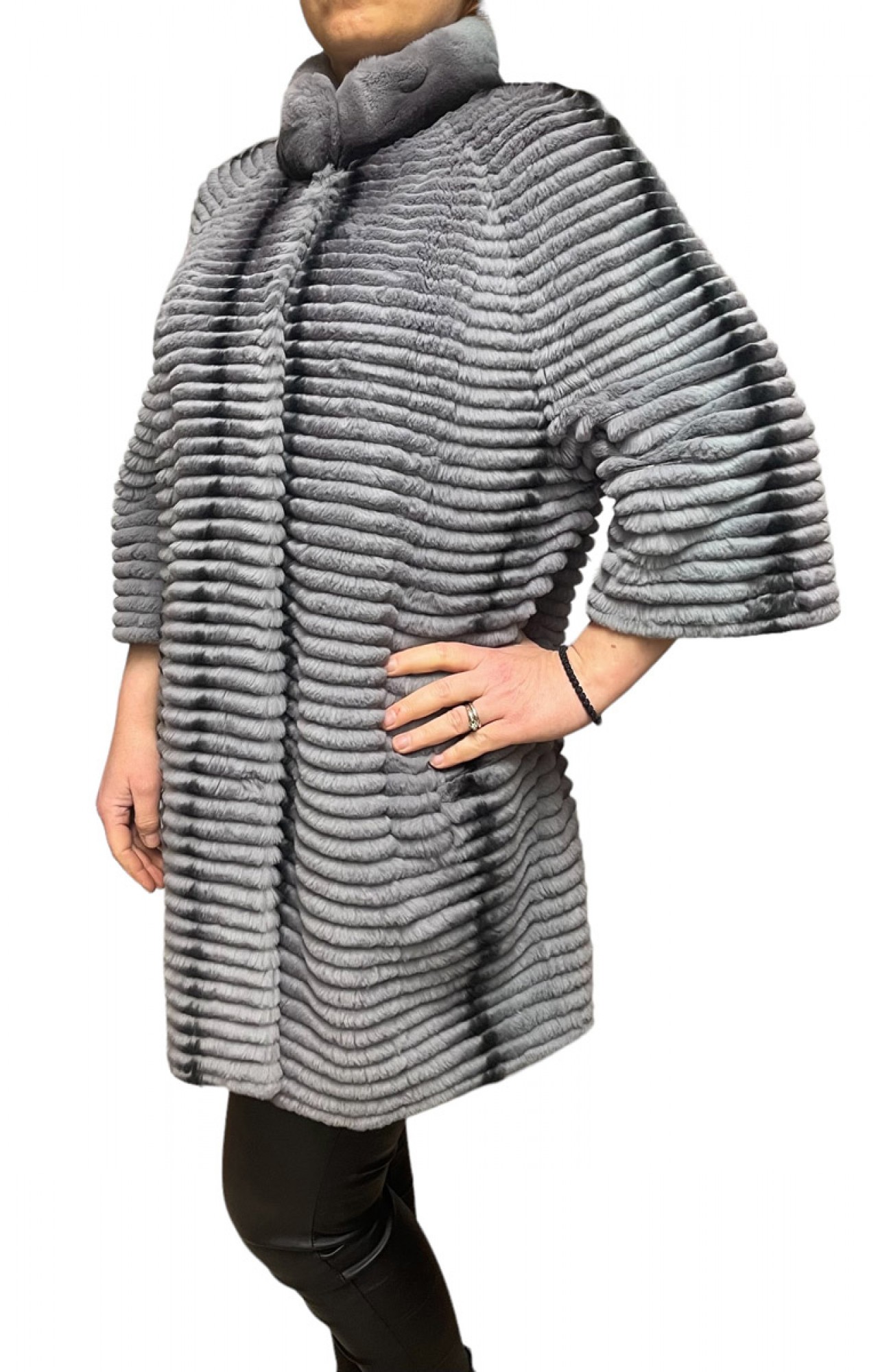 ROMINA WOMENS REX FUR GREY