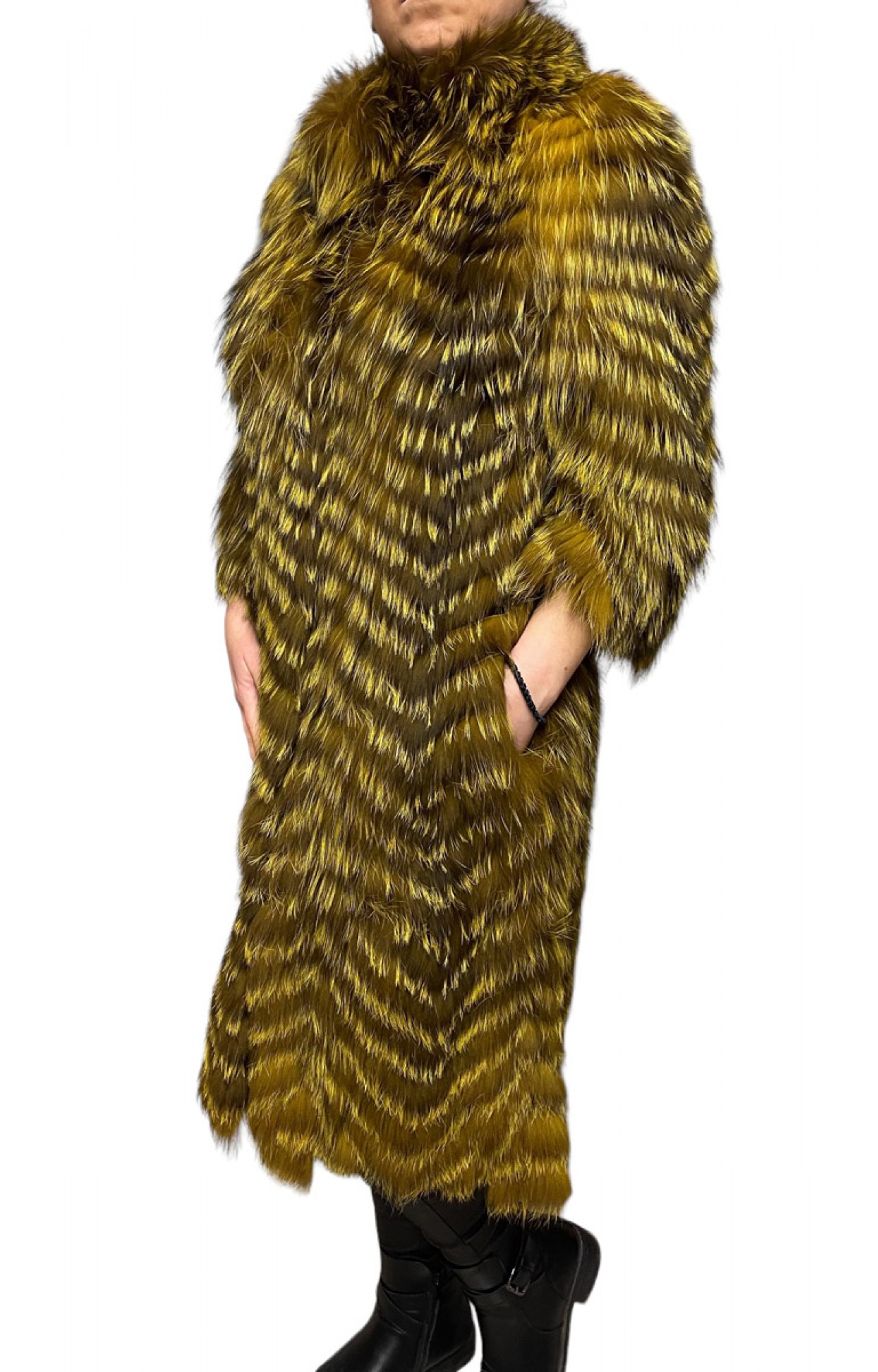 STAR WOMENS BROWN FOX FUR WITH BLONDE