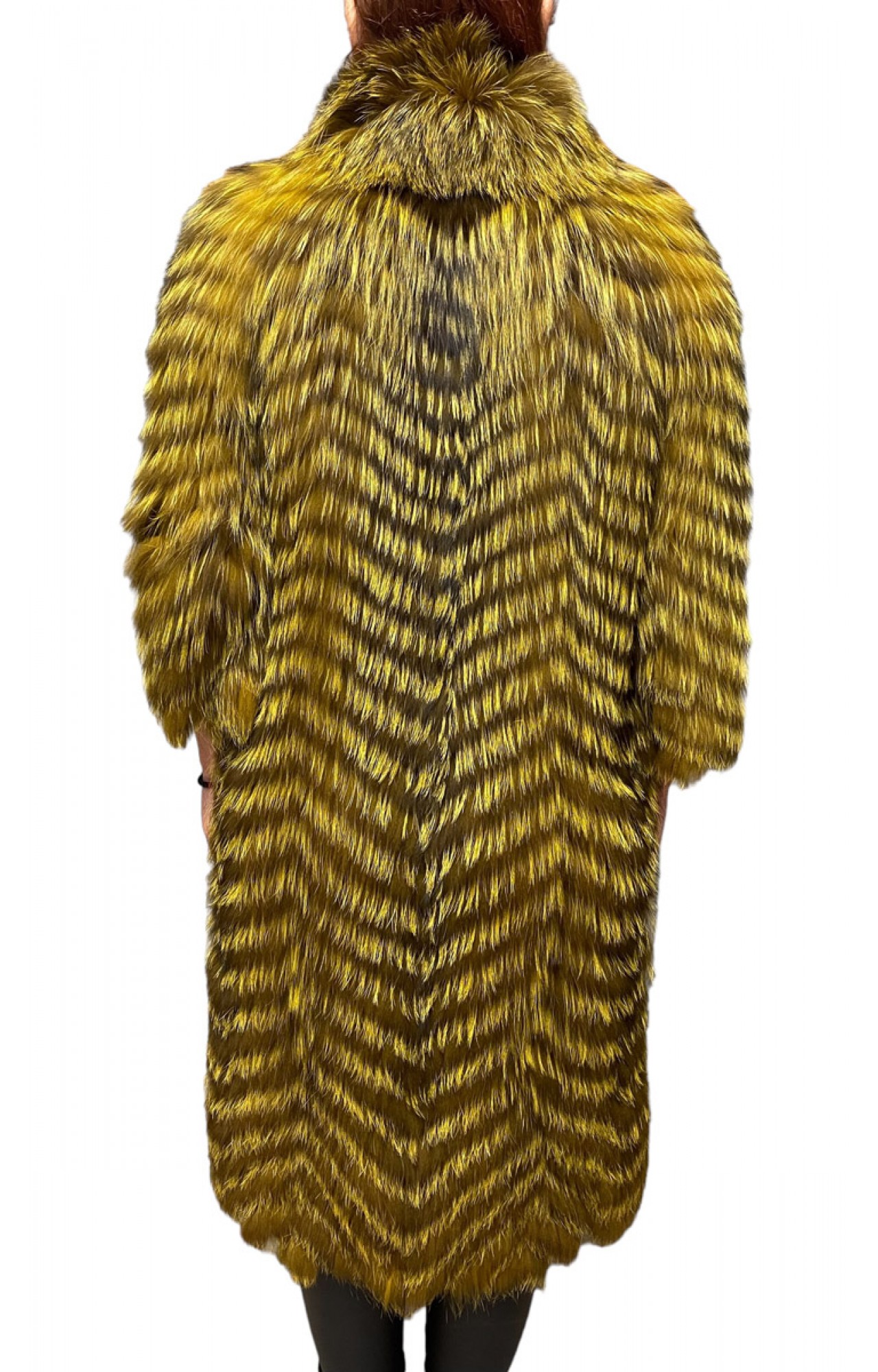 STAR WOMENS BROWN FOX FUR WITH BLONDE