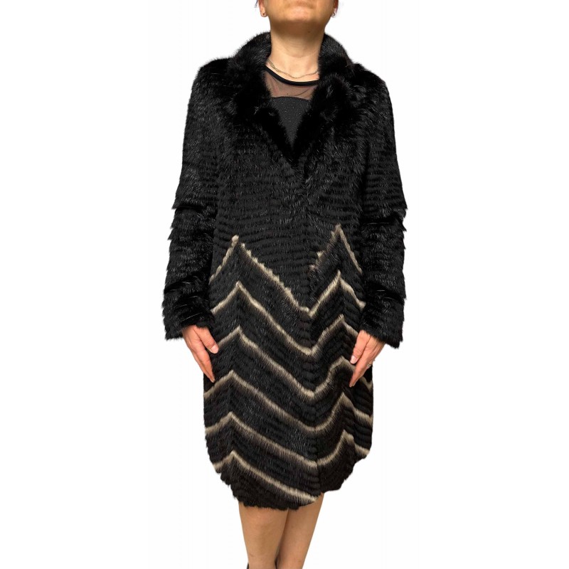 STONE ΓΥΝΑΙΚΕΙΑ ΓΟΥΝΑ MINK ΜΑΥΡΗ