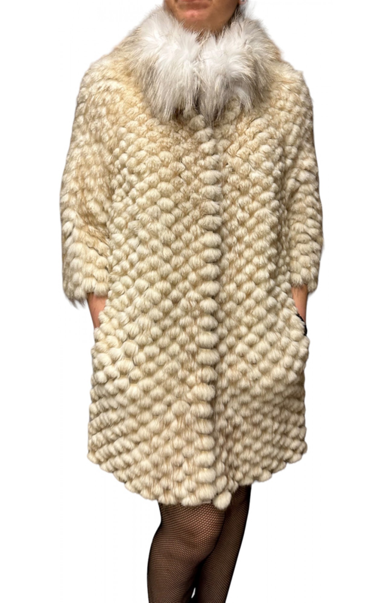 THASOS WOMENS BEIGE MINK FUR