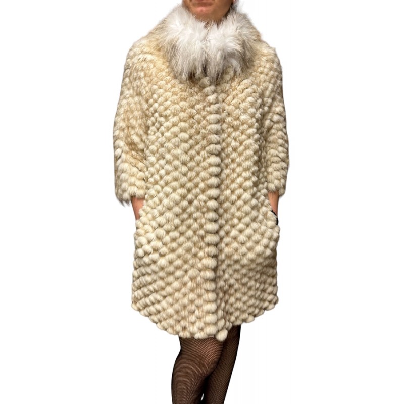 THASOS WOMENS BEIGE MINK FUR
