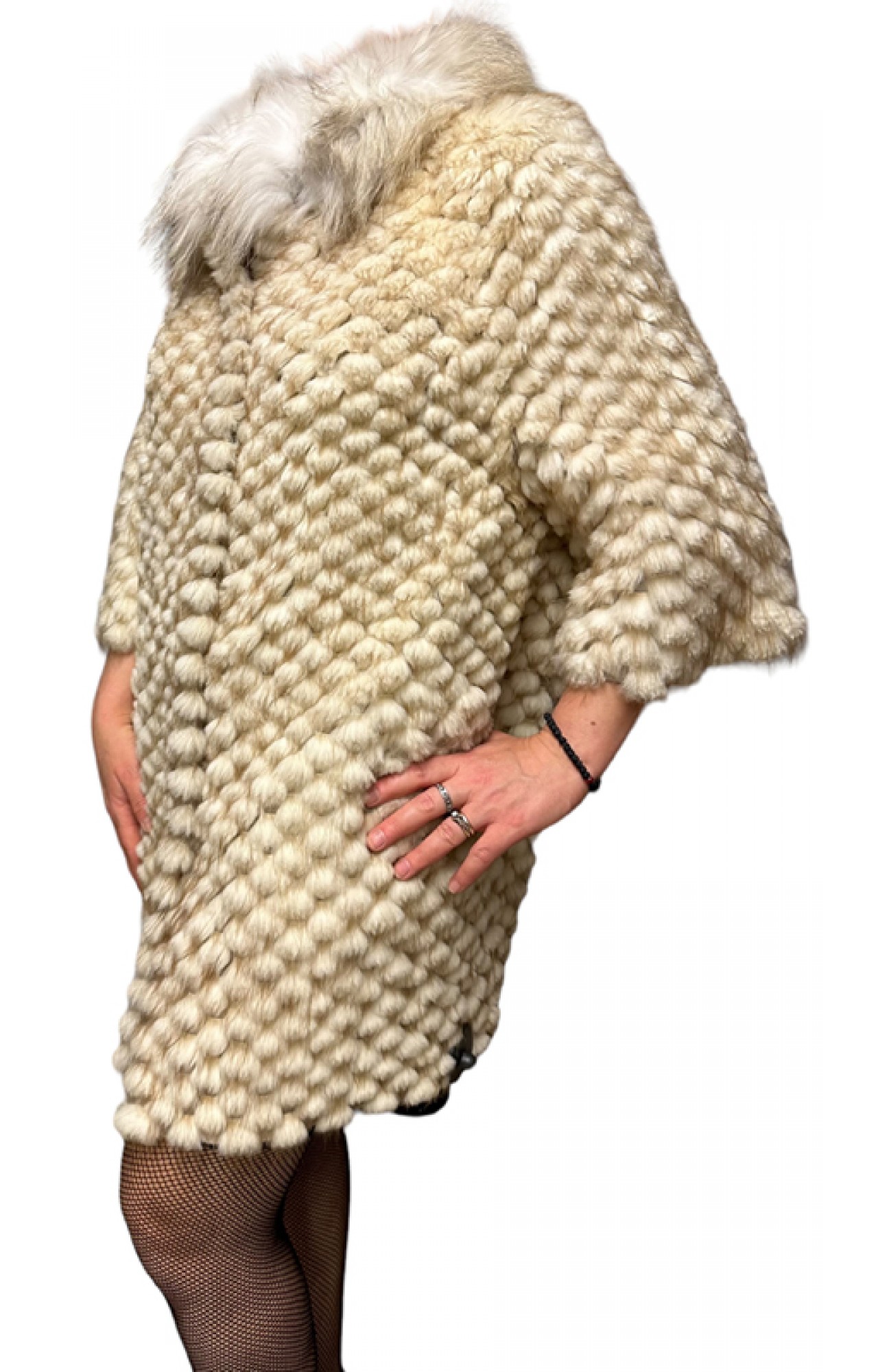 THASOS WOMENS BEIGE MINK FUR