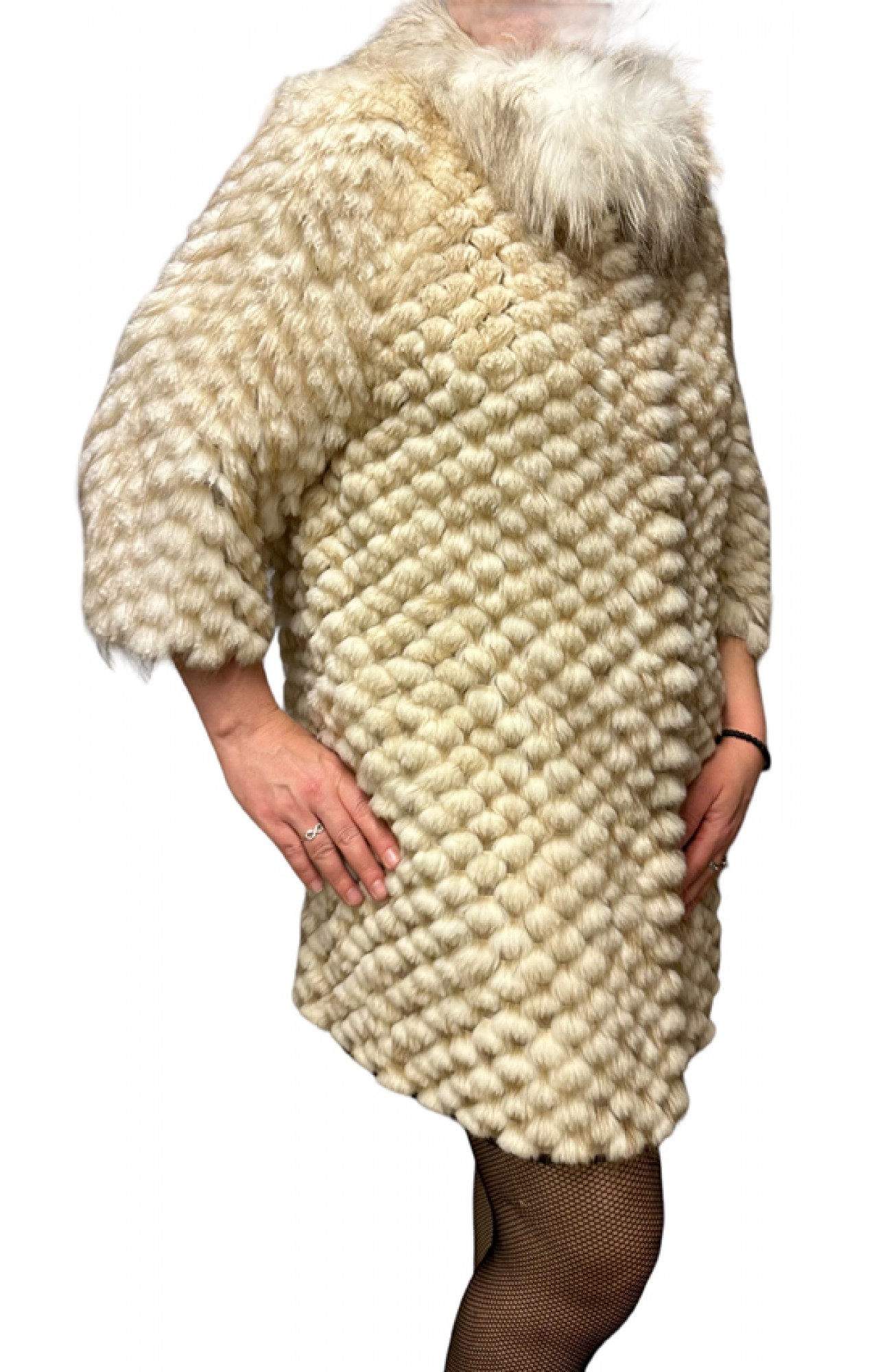 THASOS WOMENS BEIGE MINK FUR