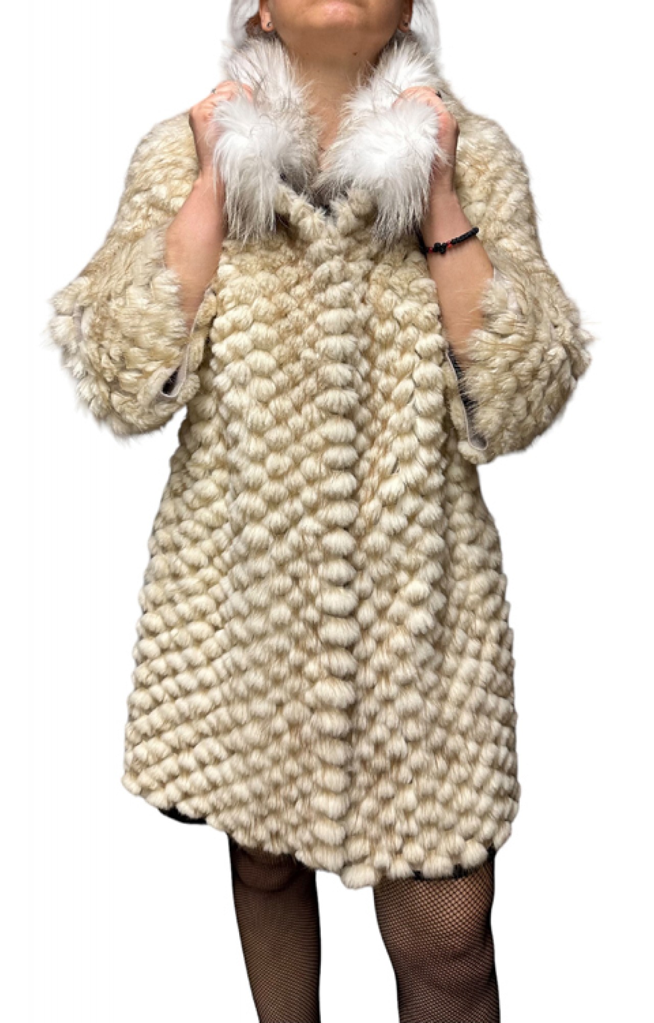 THASOS WOMENS BEIGE MINK FUR