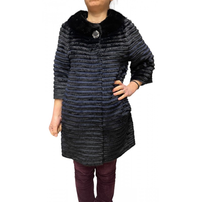 TINA ΓΥΝΑΙΚΕΙΑ ΓΟΥΝΑ REX-MINK ΜΑΥΡΟ-ΜΠΛΕ TINA ΓΥΝΑΙΚΕΙΑ ΓΟΥΝΑ REX-MINK ΜΑΥΡΟ-ΜΠΛΕ