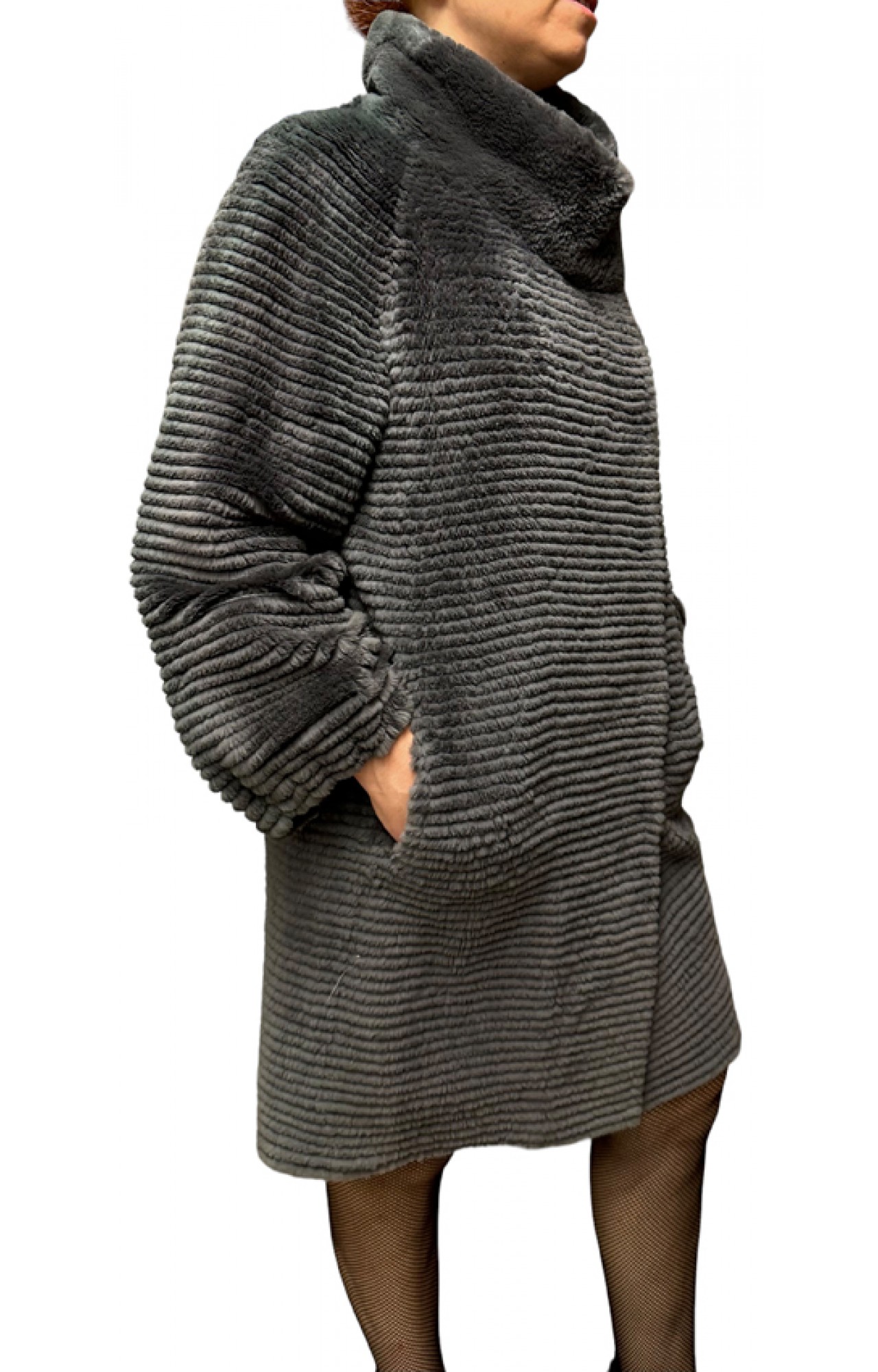VIRGINIA WOMENS REX FUR GREY