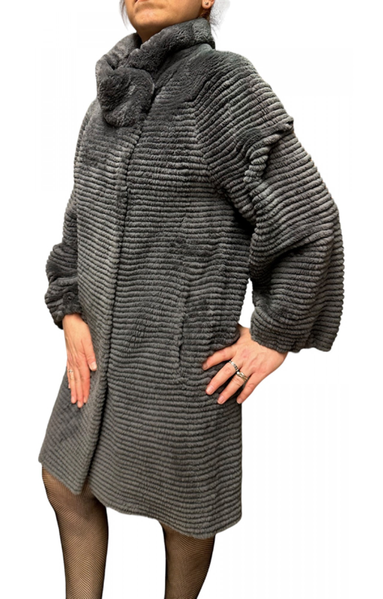 VIRGINIA WOMENS REX FUR GREY