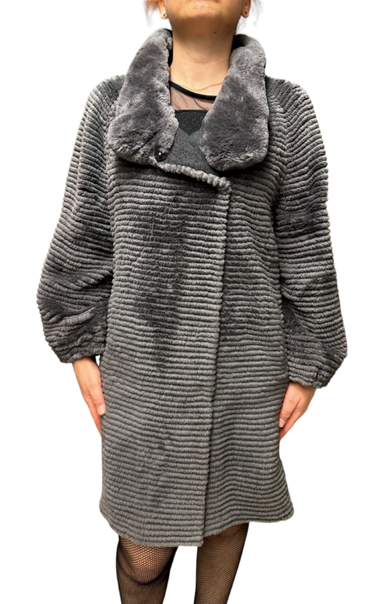 VIRGINIA WOMENS REX FUR GREY