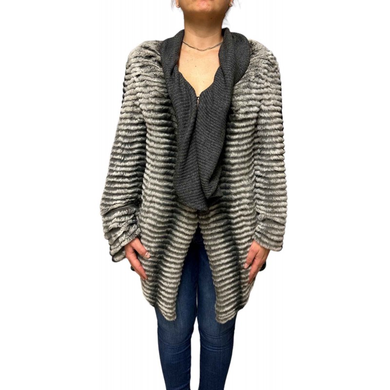 1190A ΓΥΝΑΙΚΕΙΑ ΓΟΥΝΙΝΗ ΖΑΚΕΤΑ REX ΓΚΡΙ