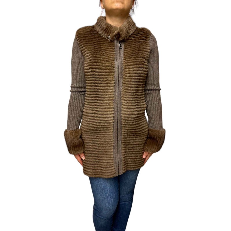 ANDREA ΓΥΝΑΙΚΕΙΑ ΓΟΥΝΙΝΗ ΖΑΚΕΤΑ MINK ΚΑΦΕ