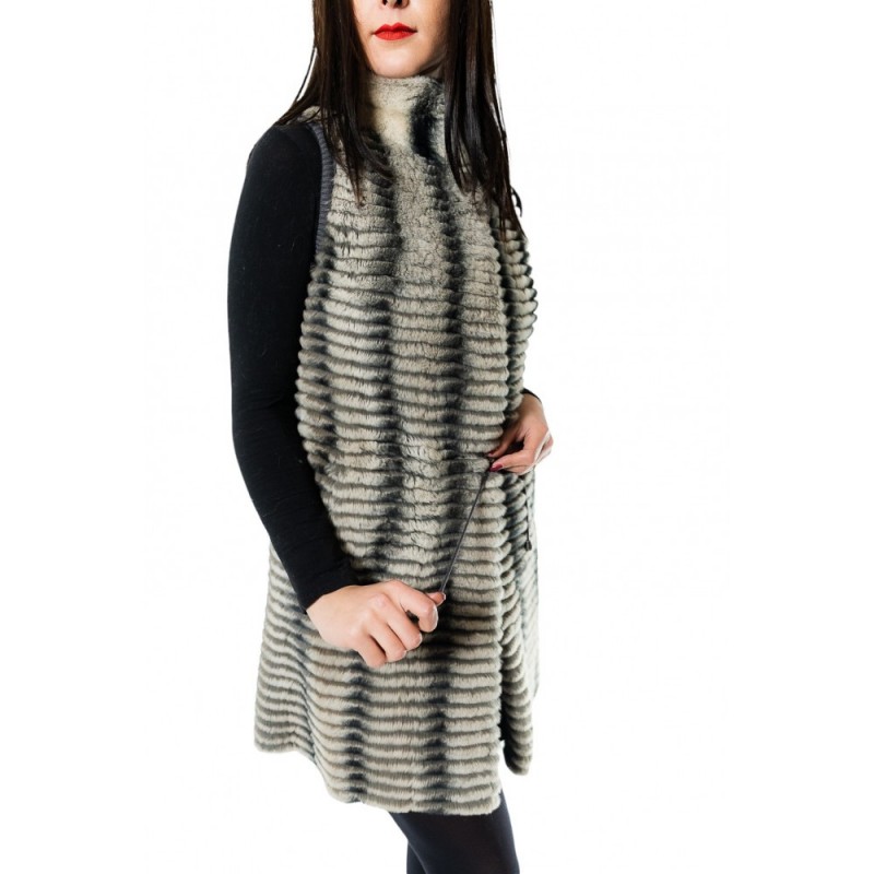 1025A ΓΥΝΑΙΚΕΙΟ ΓΙΛΕΚΟ ΓΟΥΝΙΝΟ REX ΓΚΡΙ CHINCHILA