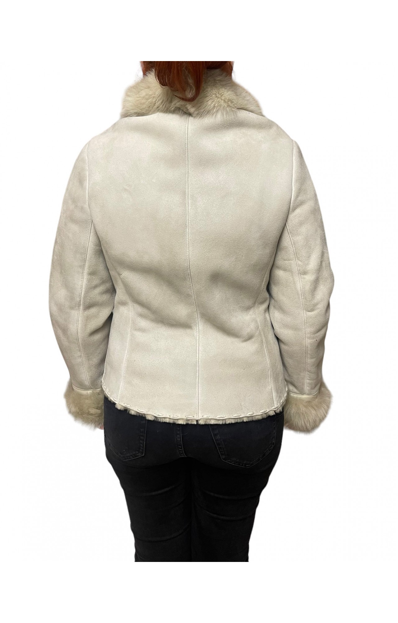 13094G WOMENS SHORT SHEEPSKIN BEIGE