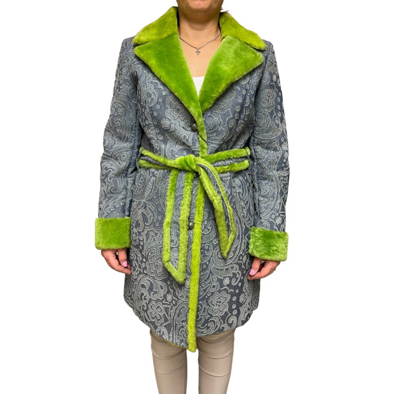 55015-GREEN ΓΥΝΑΙΚΕΙΟ ΗΜΙΠΑΛΤΟ ΜΟΥΤΟΝ ΠΡΑΣΙΝΟ