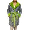 55015-GREEN WOMENS SHEEPSKIN COAT