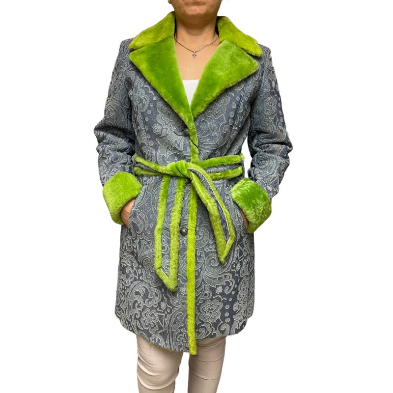 55015-GREEN ΓΥΝΑΙΚΕΙΟ ΗΜΙΠΑΛΤΟ ΜΟΥΤΟΝ ΠΡΑΣΙΝΟ