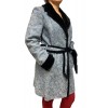 55015-BLACK WOMENS BLACK SHEEPSKIN COAT