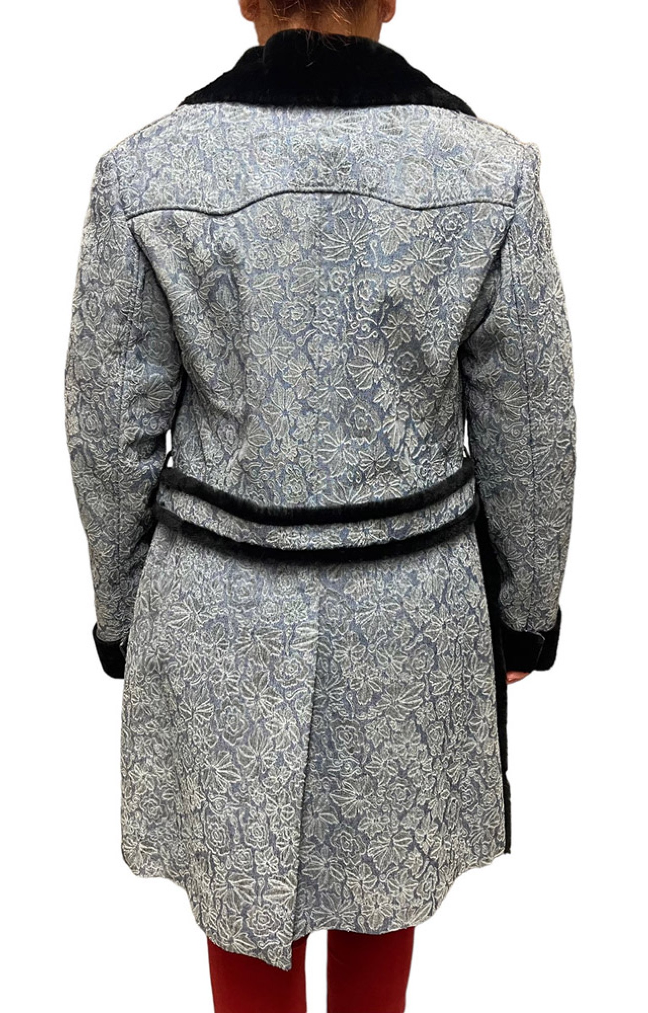 55015-BLACK WOMENS BLACK SHEEPSKIN COAT