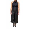 CANTARA WOMENS LEATHER ZIP CULLOTE BLACK