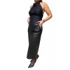 CANTARA WOMENS LEATHER ZIP CULLOTE BLACK