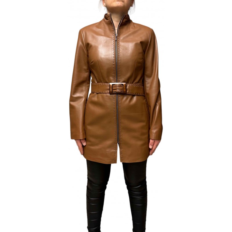 01 ΓΥΝΑΙΚΕΙΑ ΔΕΡΜΑΤΙΝΗ ΖΑΚΕΤΑ ΚΑΦΕ