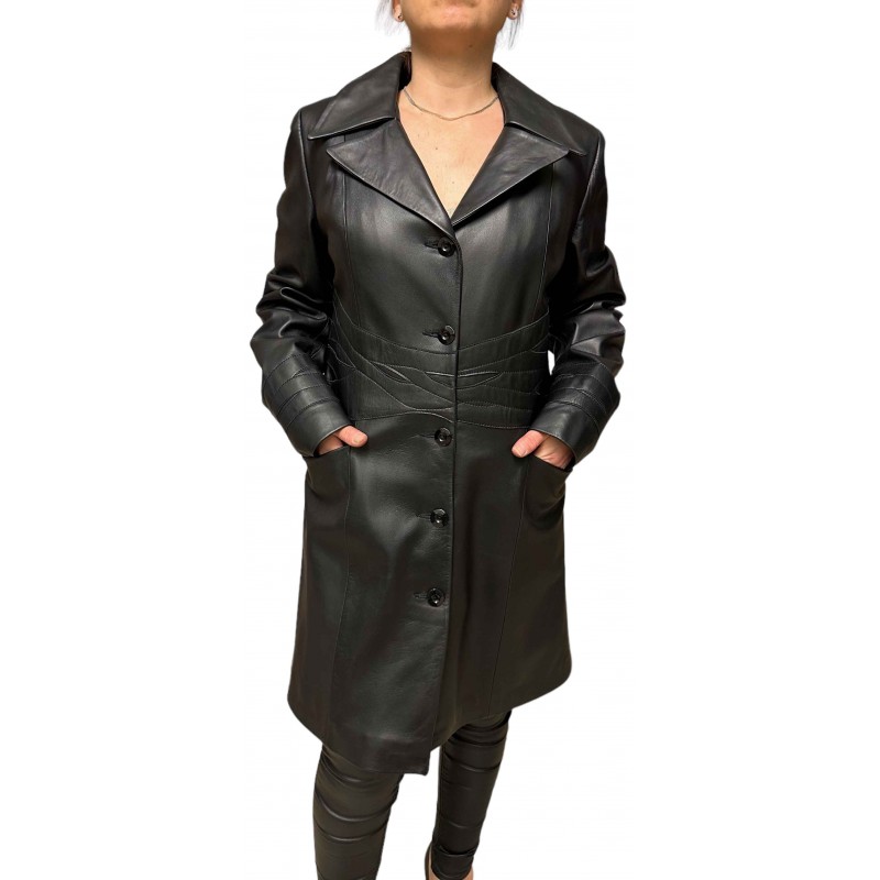 KHLOE ΓΥΝΑΙΚΕΙΑ ΔΕΡΜΑΤΙΝΗ ΖΑΚΕΤΑ ΜΑΥΡΗ