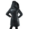 9863-2-C WOMENS DOUBLE SIDED LEATHER JACKET WITH NATURAL FUR BLACK