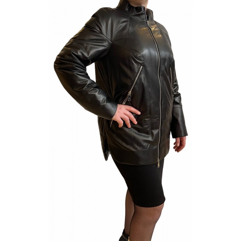 AK-5128 ΓΥΝΑΙΚΕΙΟ ΔΕΡΜΑΤΙΝΟ ΜΠΟΥΦΑΝ ΜΑΥΡΟ