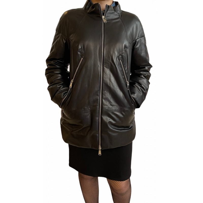 AK-5128 ΓΥΝΑΙΚΕΙΟ ΔΕΡΜΑΤΙΝΟ ΜΠΟΥΦΑΝ ΜΑΥΡΟ