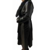 A-D51 WOMENS LEATHER COAT WITH NATURAL FUR BLACK